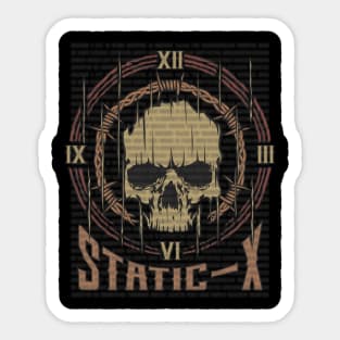 Static-X Vintage Skull Sticker